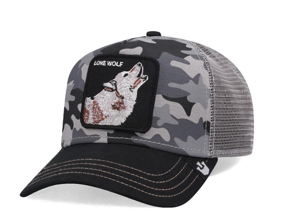 Goorin Bros Dog Solider Lone Wolf Camouflage Trucker Snapback Casquette