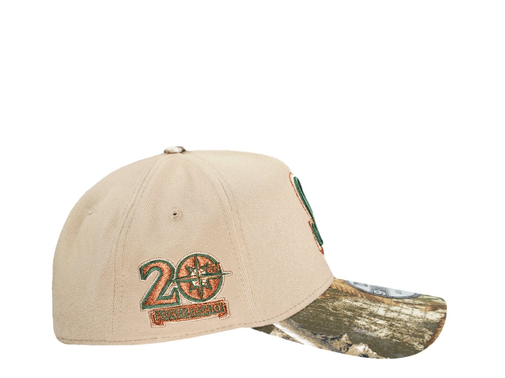 New Era Seattle Mariners 20th Anniversary Camel Realtree Two Tone Edition 9Forty Snapback Casquette