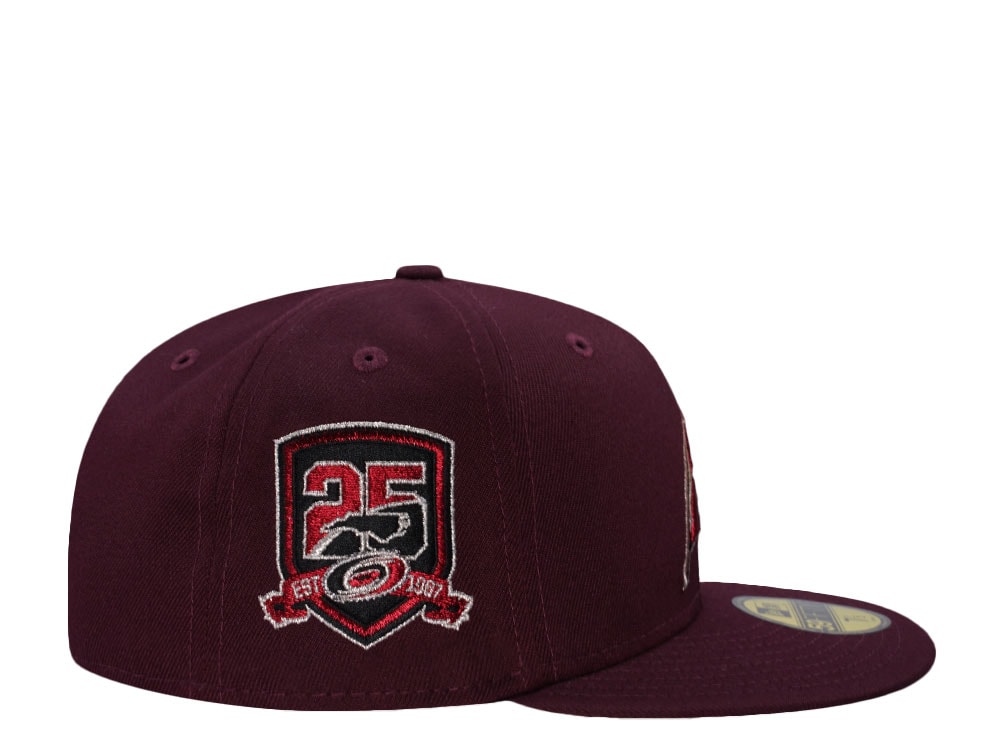 New Era Carolina Hurricanes 25th Anniversary Maroon Prime Edition 59Fifty Fitted Casquette