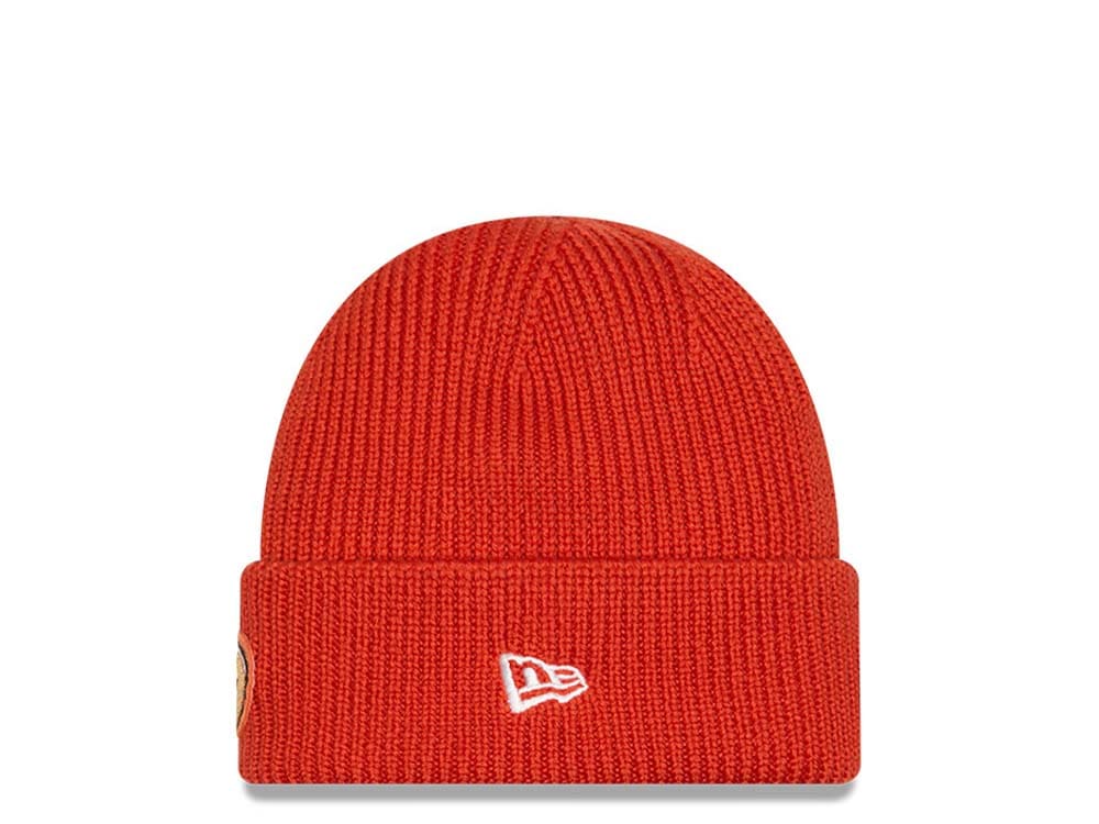 New Era Anaheim Ducks Skull Knit Orange Chapeaux
