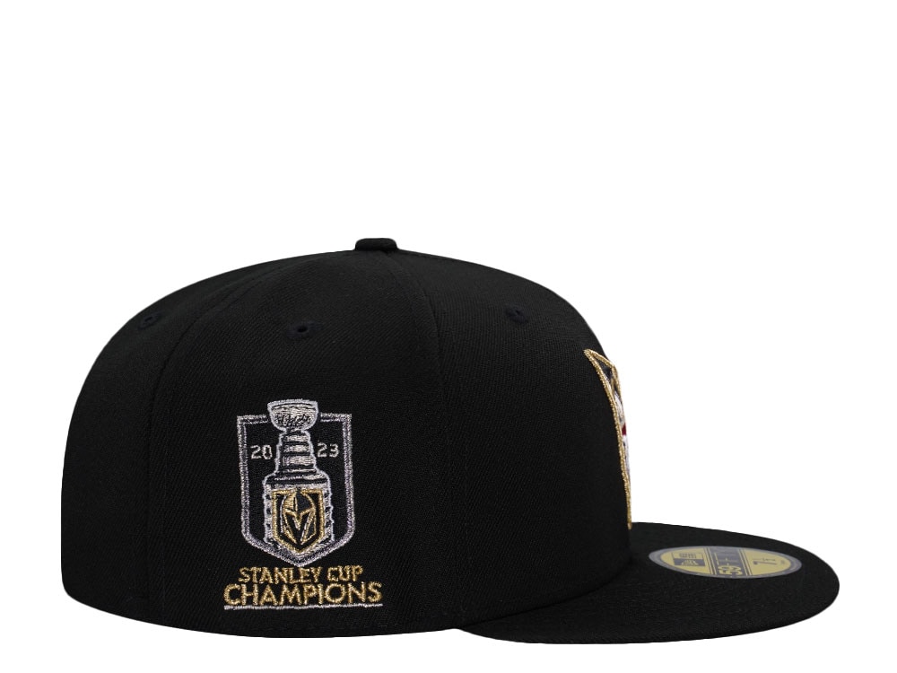 New Era Vegas Golden Knights Stanley Cup Champions Black Metallic Prime Edition 59Fifty Fitted Casquette