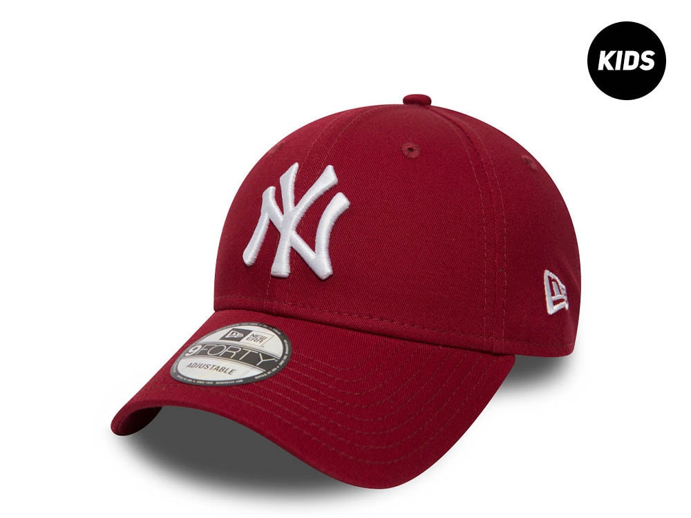 New Era New York Yankees Maroon Kids 9Forty Strapback Casquette