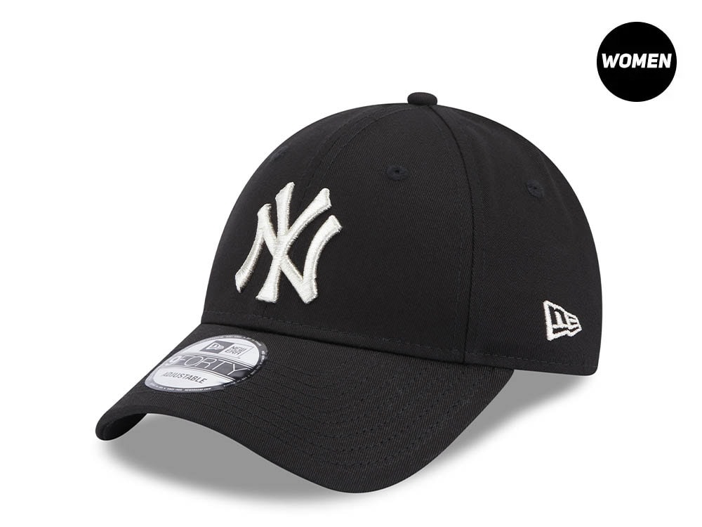 New Era New York Yankees Metallic Logo Black Womens 9Forty Snapback Casquette