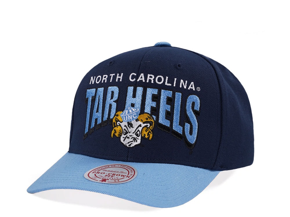 Mitchell & Ness North Carolina Tar Heels Pro Crown Fit Navy Snapback Casquette