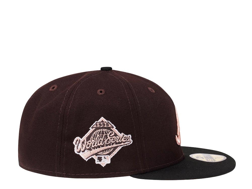 New Era Atlanta Braves World Series 1995 Dark Chocolate Peach Two Tone Edition 59Fifty Fitted Casquette
