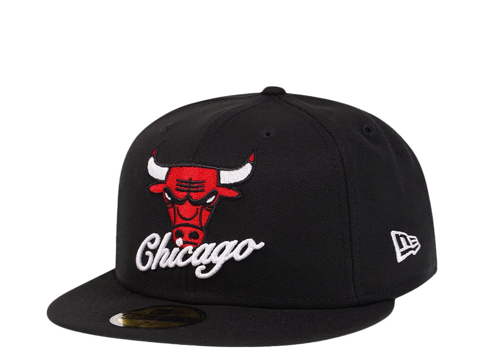 New Era Chicago Bulls Black Duallogo Edition 59Fifty Fitted Casquette