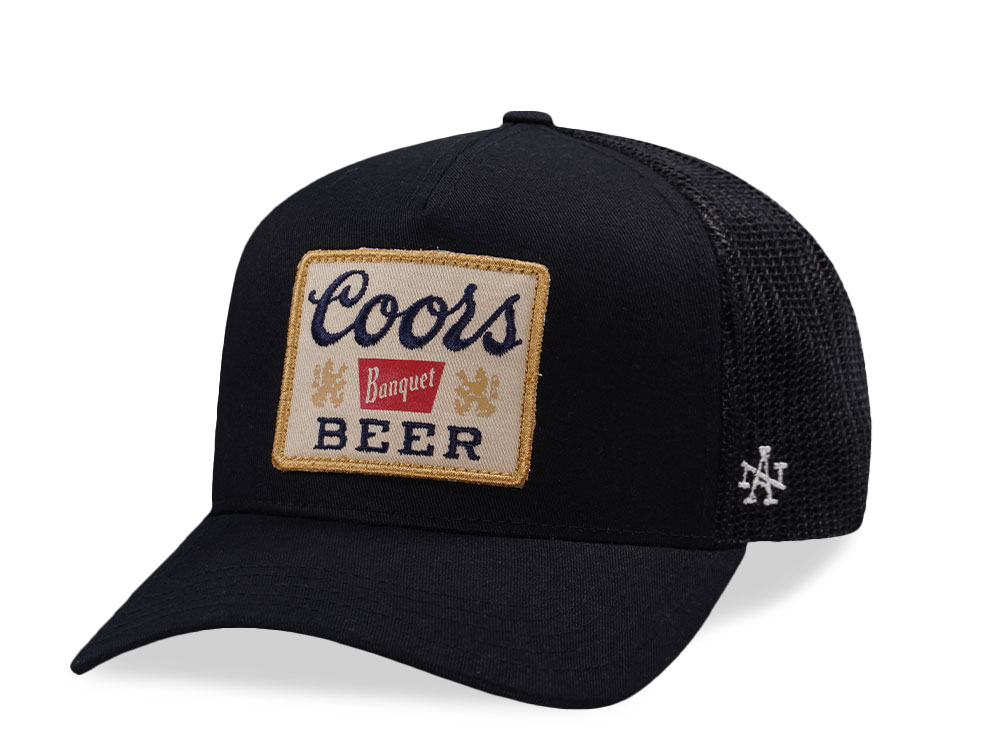 American Needle Coors Beer Black Valin Edition Trucker Snapback Casquette