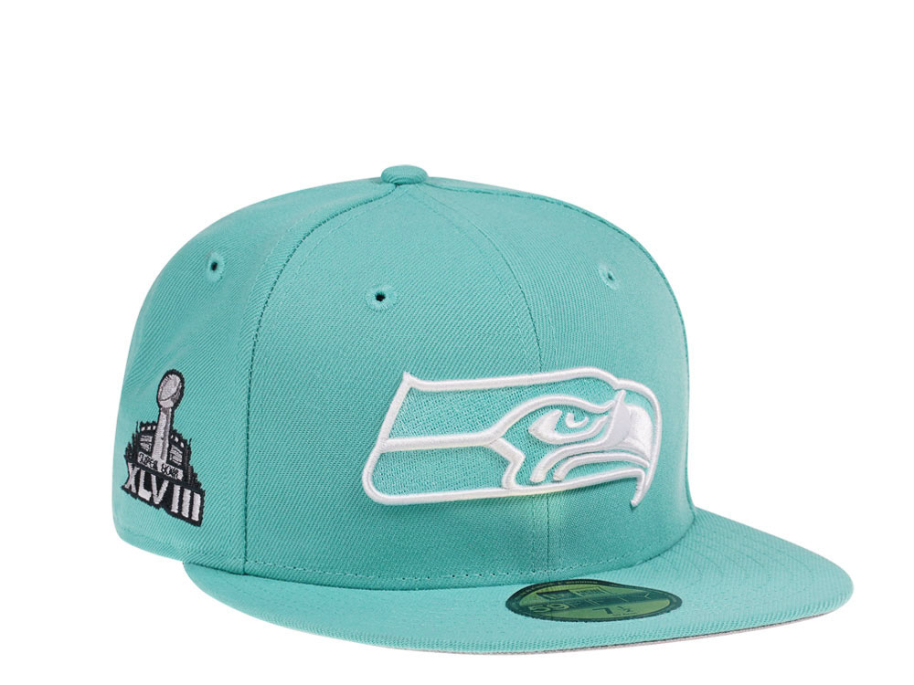 New Era Seattle Seahawks Super Bowl XLVIII Mint Edition 59Fifty Fitted Casquette