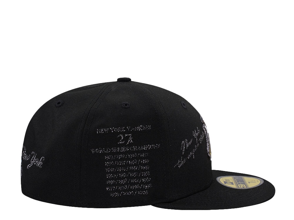 New Era New York Yankees 27x World Champions Metallic Pewter Black Prime Edition 59Fifty Fitted Casquette