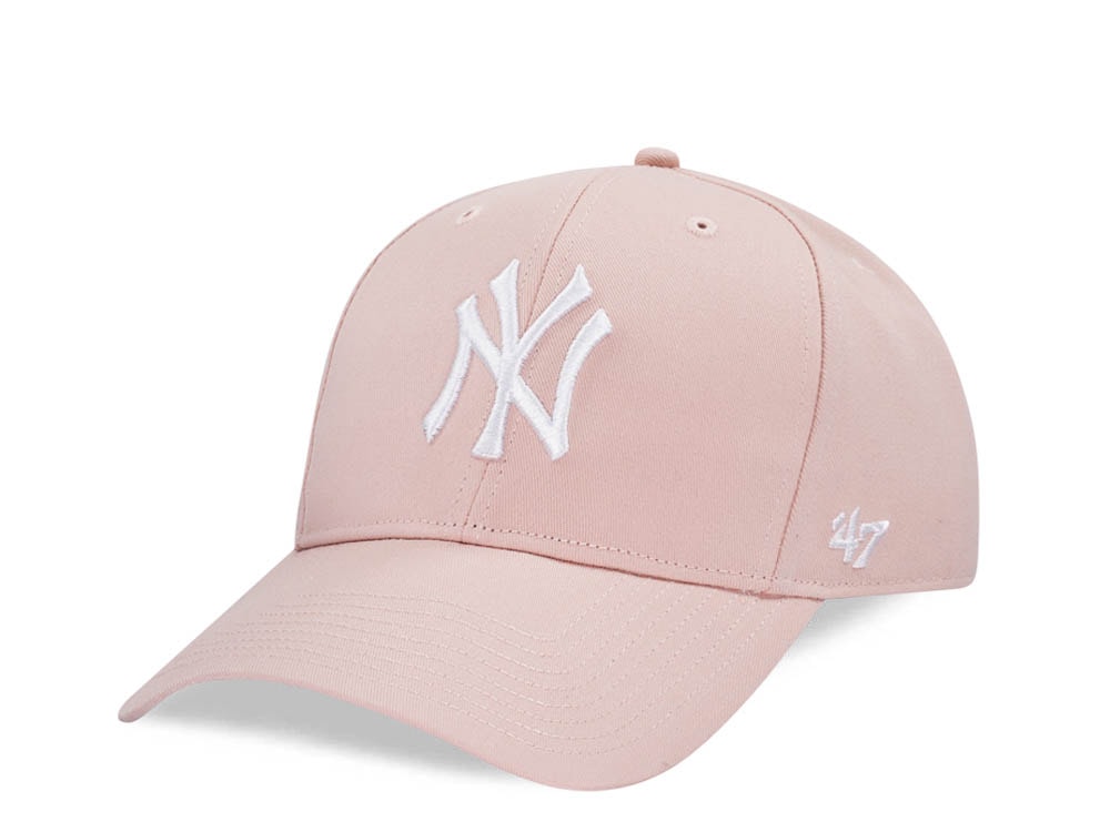 47Brand New York Yankees Dusty Mauve Raised Basic MVP Snapback Casquette
