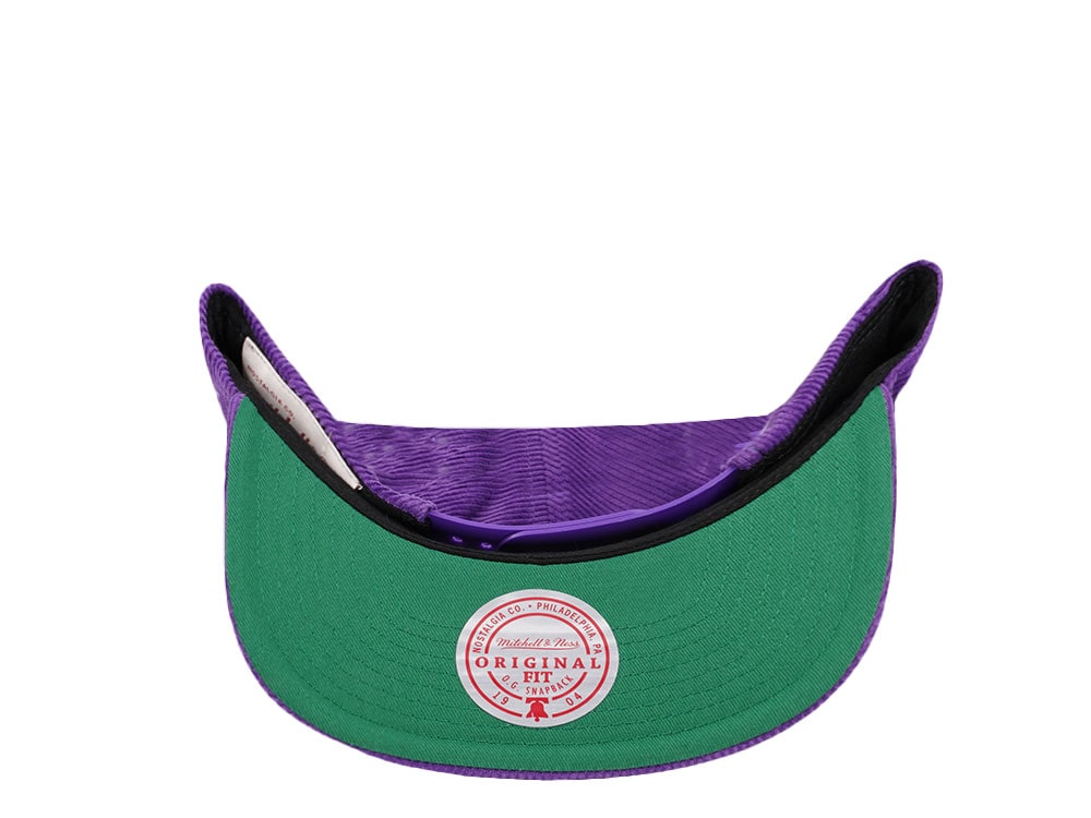 Mitchell & Ness Utah Jazz Purple Cord Hardwood Classic Snapback Casquette