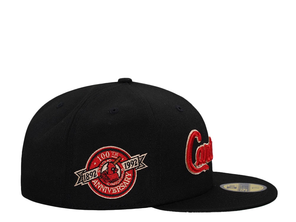 New Era St. Louis Cardinals 100th Anniversary Black Throwback Edition 59Fifty Fitted Casquette