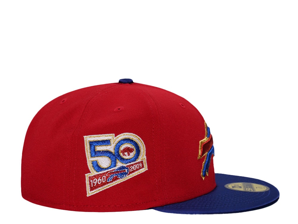 New Era Buffalo Bills 50th Anniversary Satin Brim Two Tone Edition 59Fifty Fitted Casquette