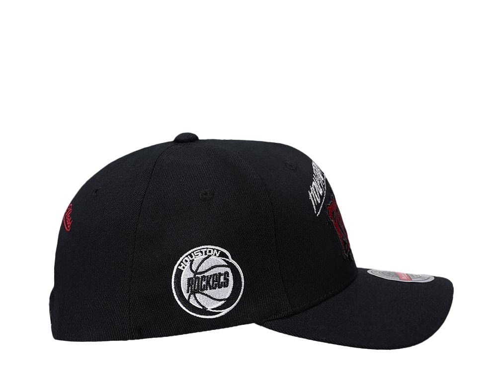 Mitchell & Ness Houston Rockets Hardwood Classic Slap Sticker Red Line Flex Snapback Casquette