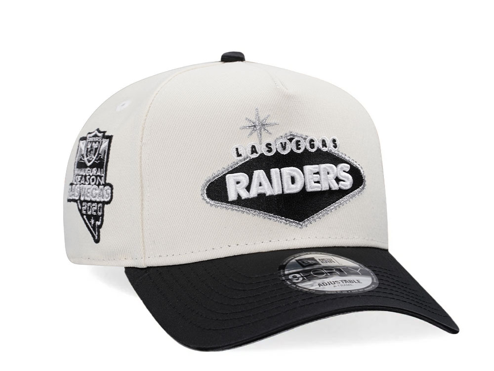New Era Las Vegas Raiders Inaugural Season 2020 Chrome Satin Brim Two Tone 9Forty A Frame Snapback Casquette