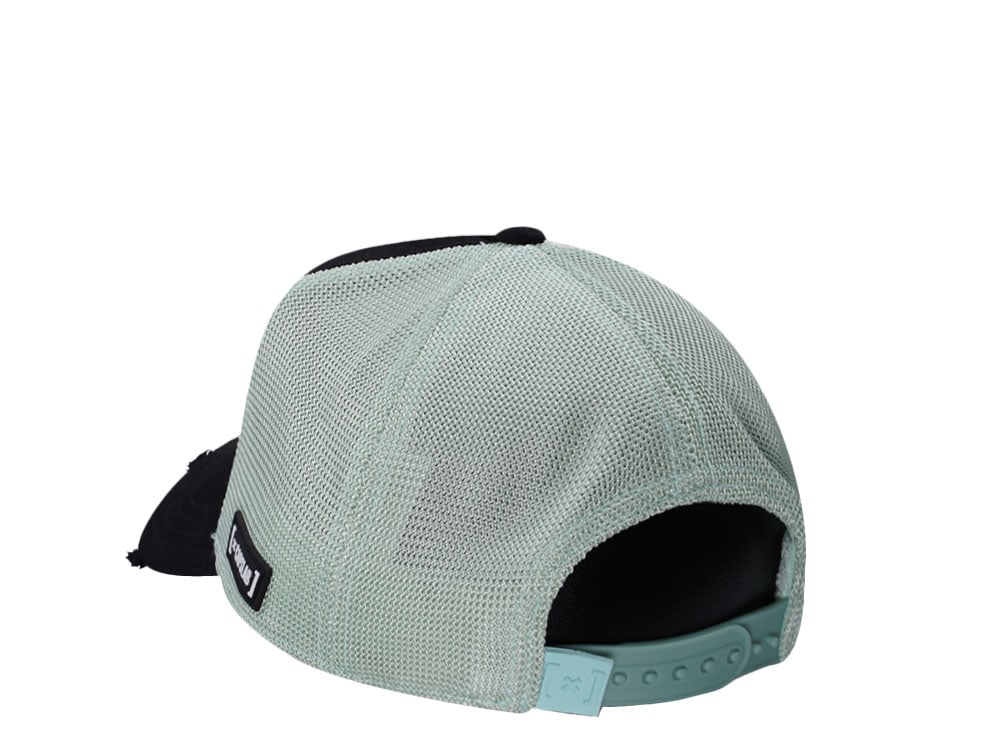 Capslab Lucky Luke Shadow Distressed Black Trucker Snapback Casquette