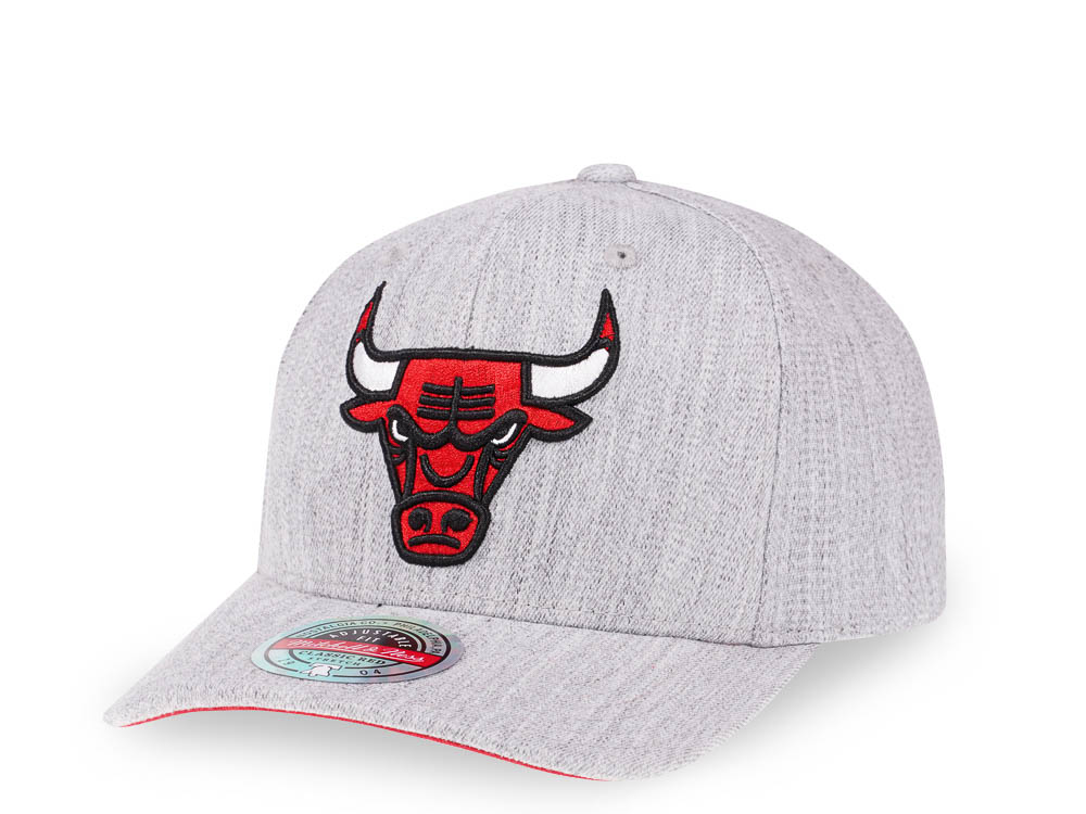 Mitchell & Ness Chicago Bulls Heather Gray Red Line Flex Snapback Casquette