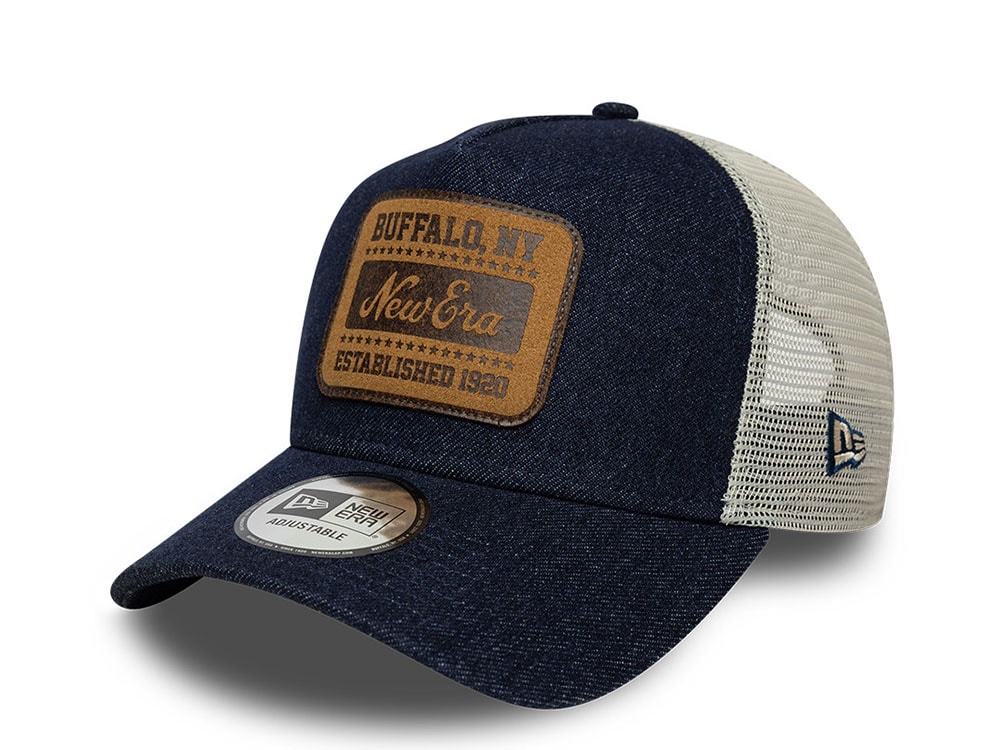New Era Patch Denim Edition 9Forty A Frame Trucker Snapback Casquette