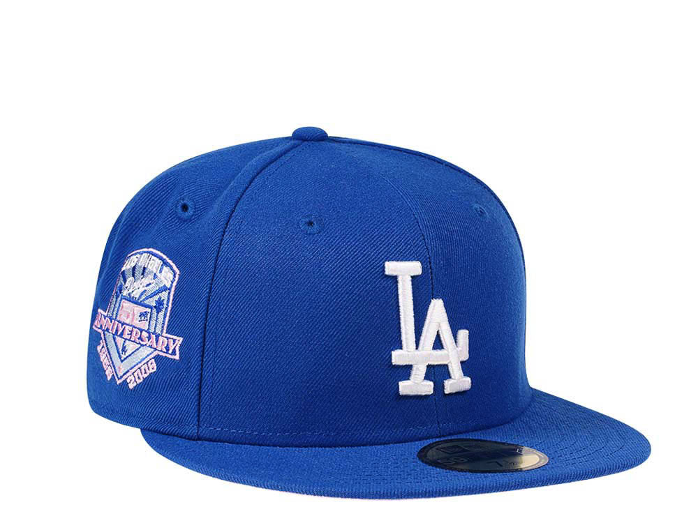 New Era Los Angeles Dodgers 50th Anniversary Bright Blue and Pink Edition 59Fifty Fitted Casquette