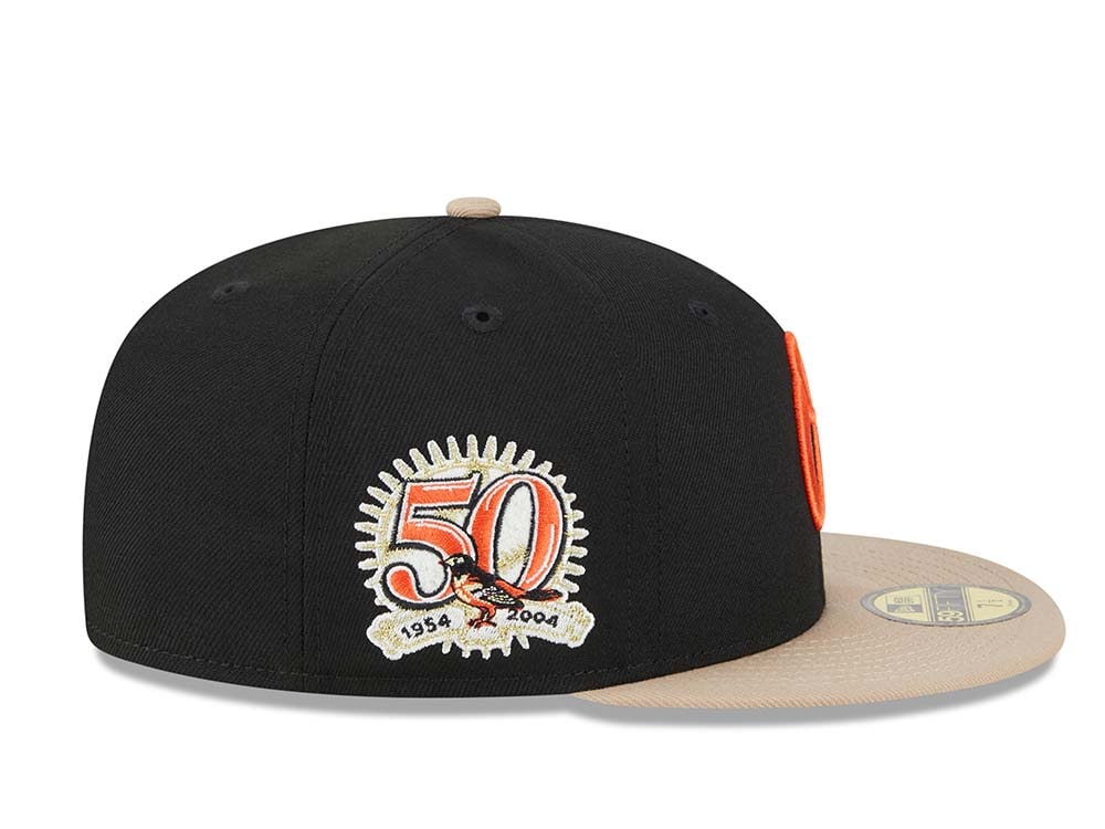 New Era Baltimore Orioles 50th Anniversary Varsity Pin Two Tone Edition 59Fifty Fitted Casquette