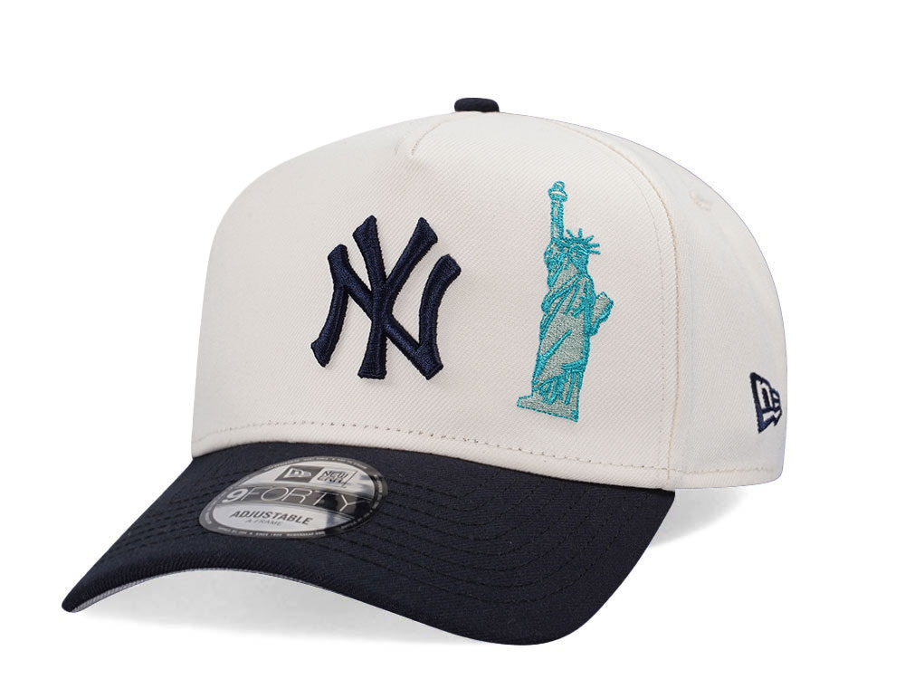 New Era New York Yankees 50th Anniversary Liberty Chrome Two Tone Edition 9Forty A Frame Snapback Casquette
