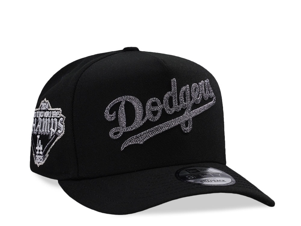 New Era Los Angeles Dodgers Back To Back World Series Champions Black Edition 9Fifty A Frame Snapback Casquette