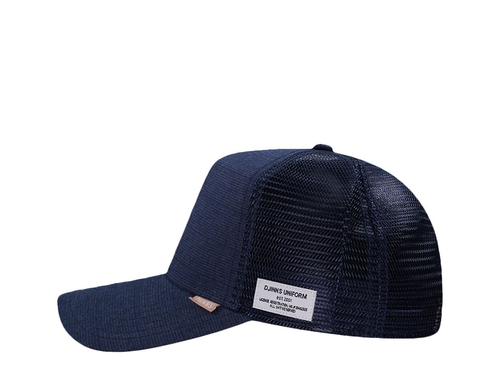 Djinns Glencheck Navy Trucker Snapback Casquette