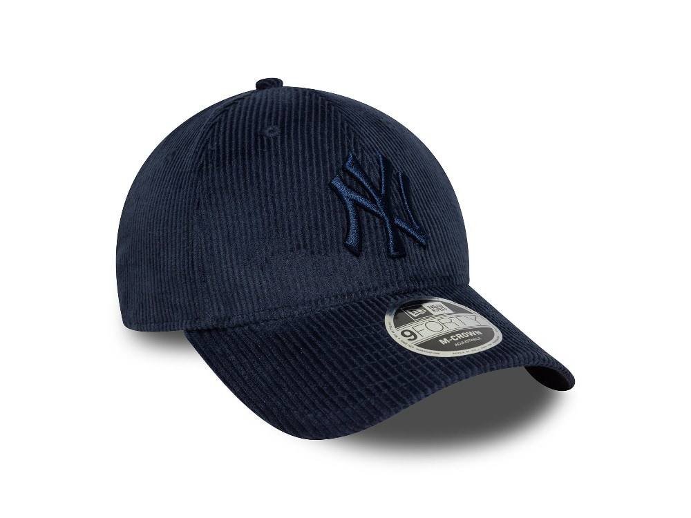 New Era New York Yankees Navy Corduroy 9Forty M Crown Snapback Casquette