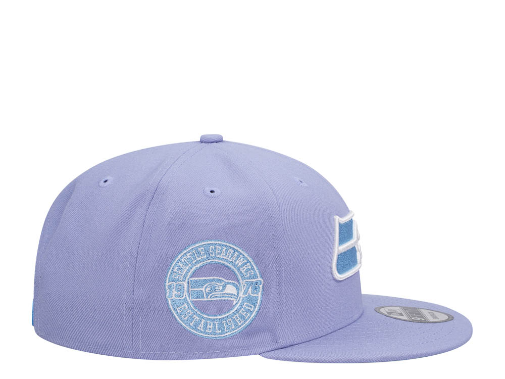 New Era Seattle Seahawks Established 1976 Purple Light Blue Edition 9Fifty Snapback Casquette