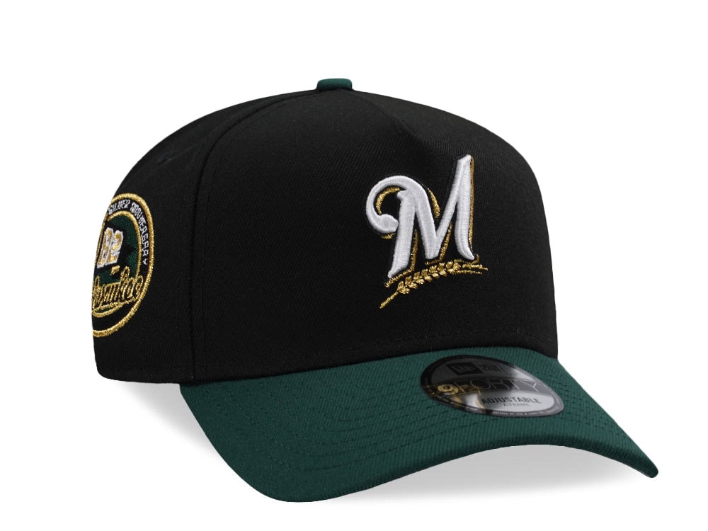 New Era Milwaukee Brewers XXX Black Two Tone Edition 9Forty A Frame Snapback Casquette