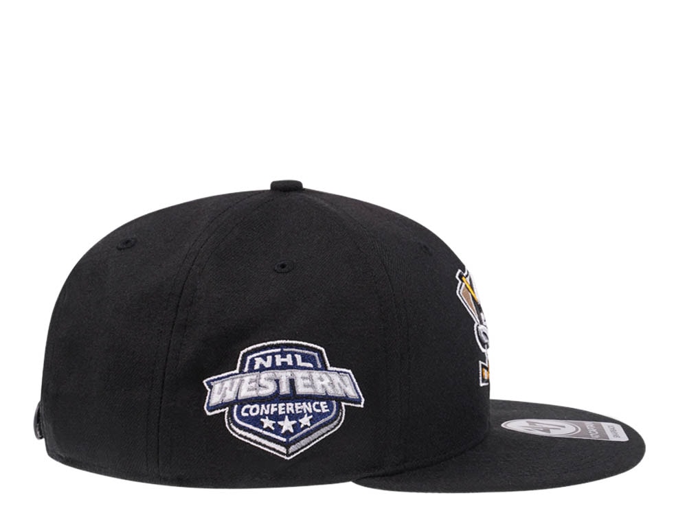 47Brand Anaheim Ducks Black Sure Shot Captain Snapback Casquette