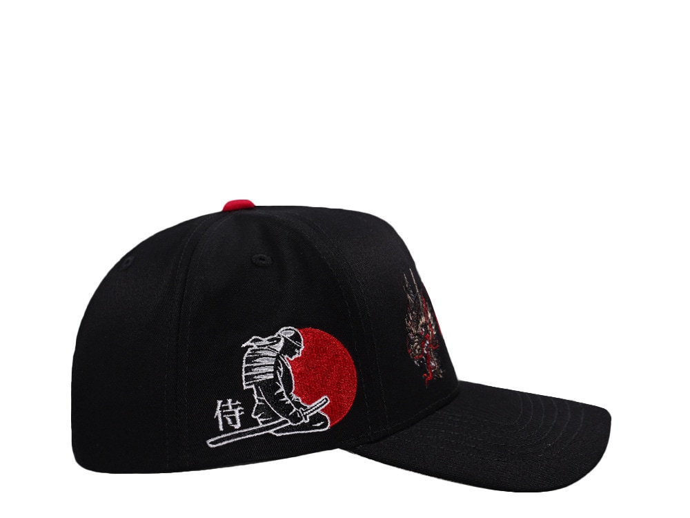 Parallel Union Japan Dragon Samurai Red Sun Black Prime Edition Snapback Casquette