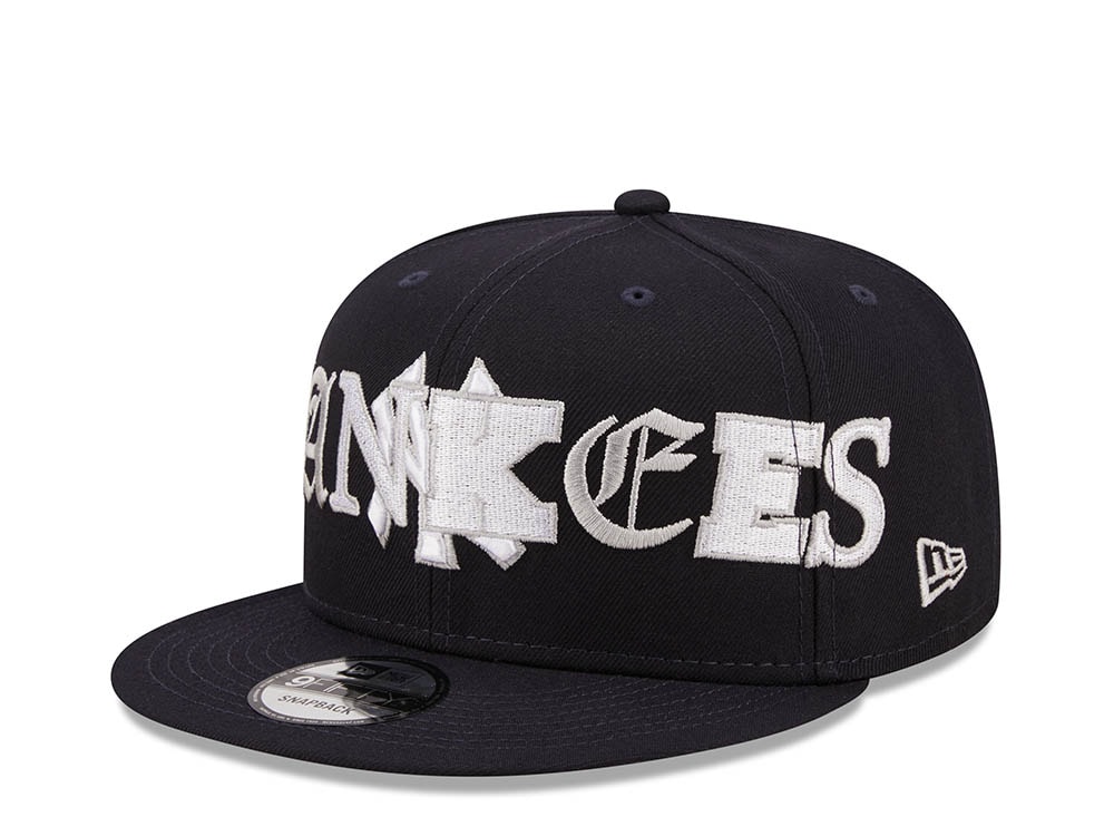 New Era New York Yankees Team Typography 9Fifty Snapback Casquette