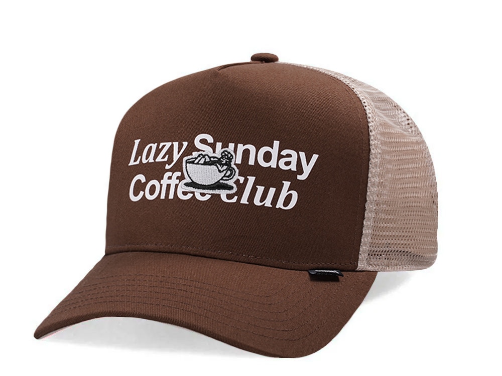 Djinns HFT Guy in a Cup Dark Brown Trucker Snapback Casquette