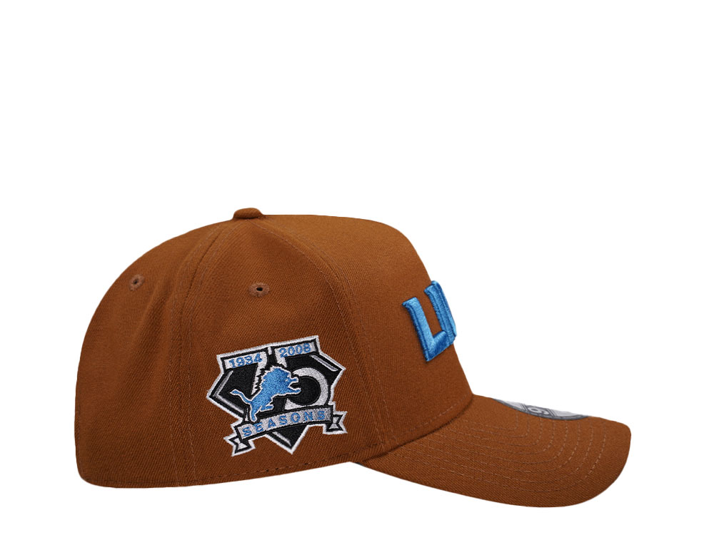 New Era Detroit Lions 75th Anniversary Bourbon Prime Edition 9Forty A Frame Snapback Casquette