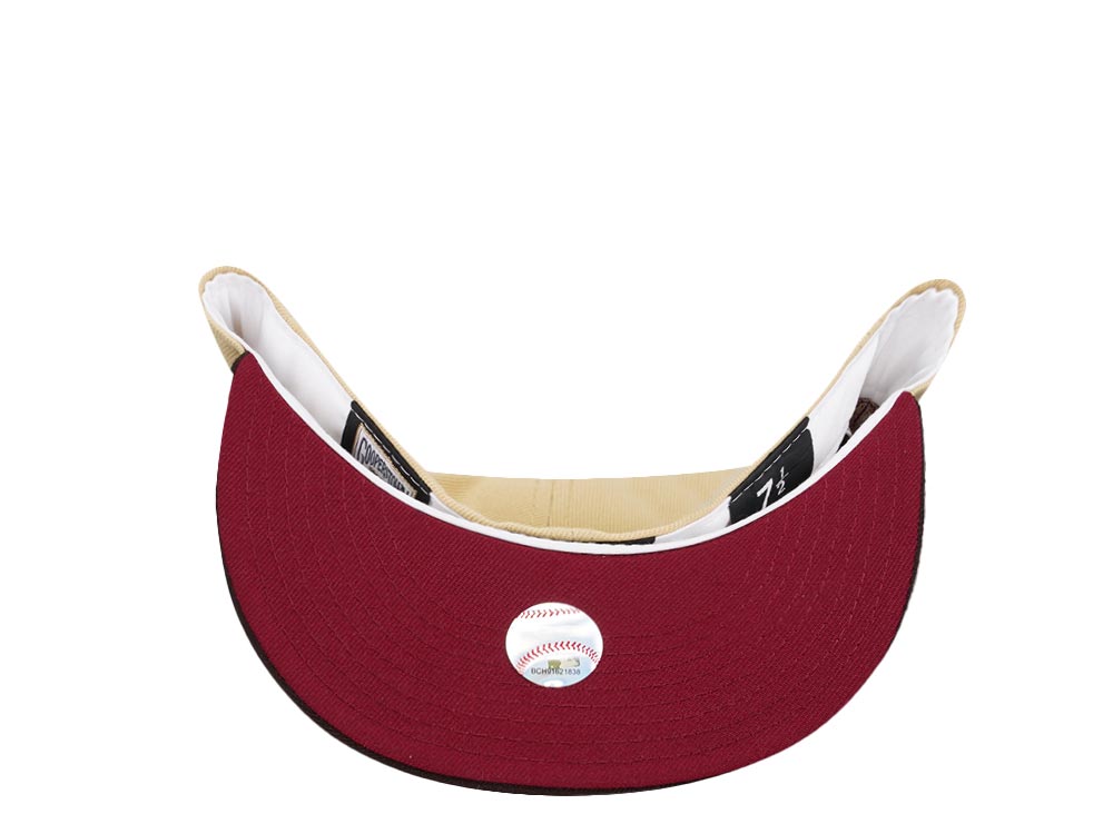 New Era San Diego Padres All Star Game 1992 Vegas Gold Merlot Two Tone Edition 59Fifty Fitted Casquette