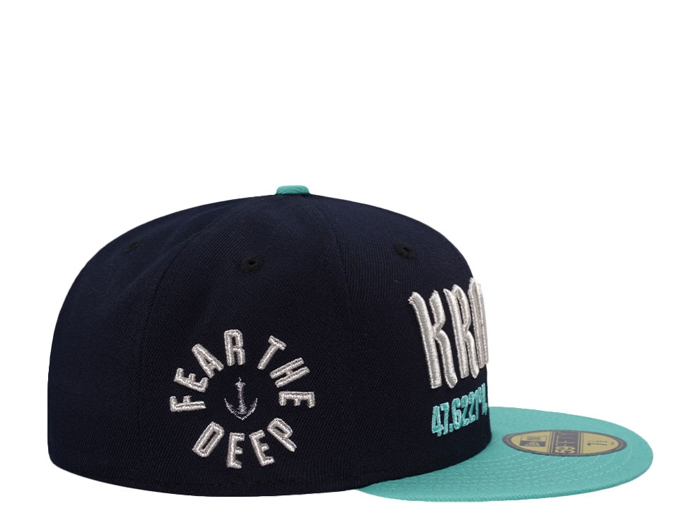 New Era Seattle Kraken Fear the Deep Navy Two Tone Prime Edition 59Fifty Fitted Casquette