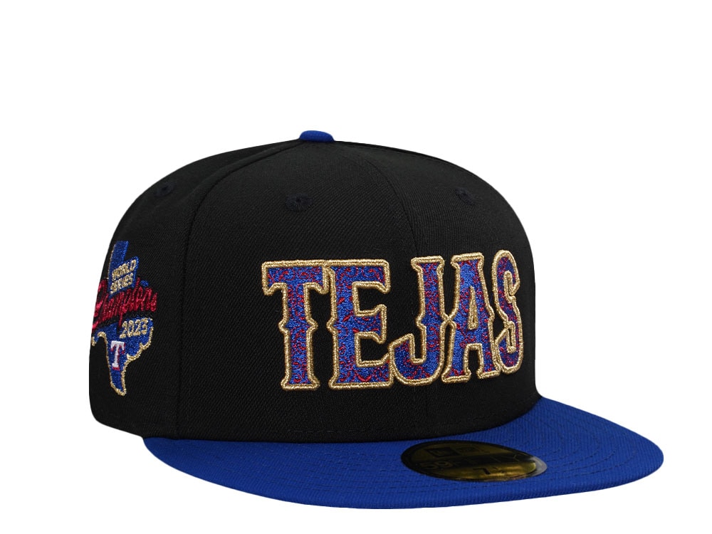 New Era Texas Rangers World Series Champions 2023 Black Prime Two Tone Edition 59Fifty Fitted Casquette