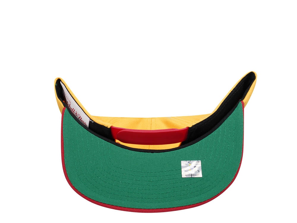 Mitchell & Ness Atlanta Hawks Transcript Yellow Two Tone Snapback Casquette