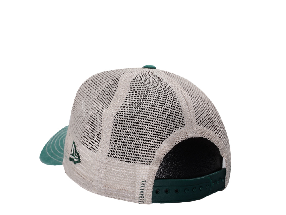New Era Oakland Athletics Frayed Patch Stone Two Tone Edition 9Forty M Crown A Frame Trucker Snapback Casquette