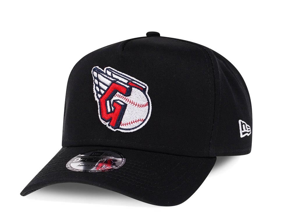 New Era Cleveland Guardians Black 9Forty A Frame Snapback Casquette
