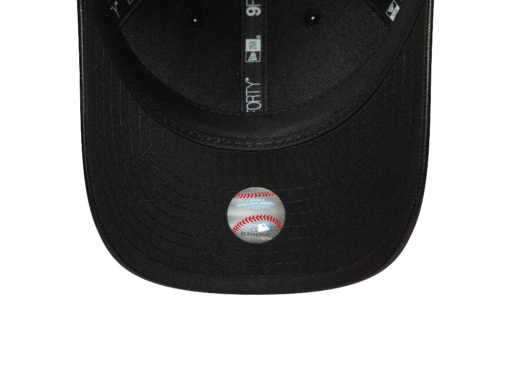 New Era Los Angeles Dodgers Black PU Leather Edition 9Forty M Crown Snapback Casquette