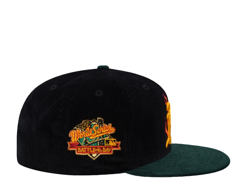 New Era Oakland Athletics World Series 1989 Corduroy Black Two Tone Edition 59Fifty Fitted Casquette