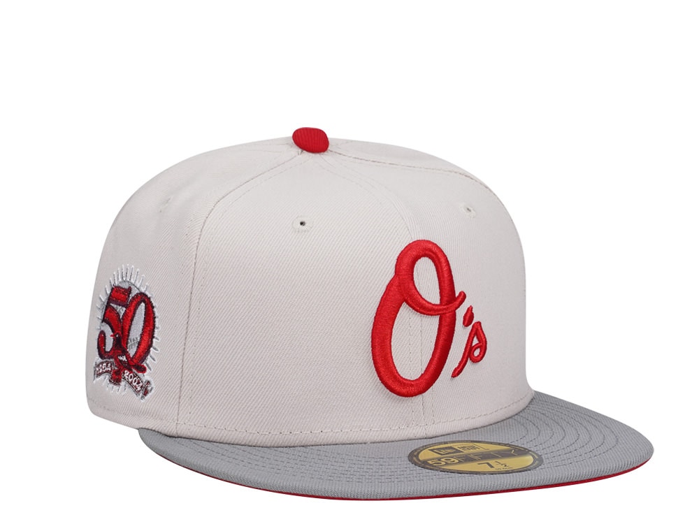 New Era Baltimore Orioles 50th Anniversary Sneaky Stone Two Tone Edition 59Fifty Fitted Casquette