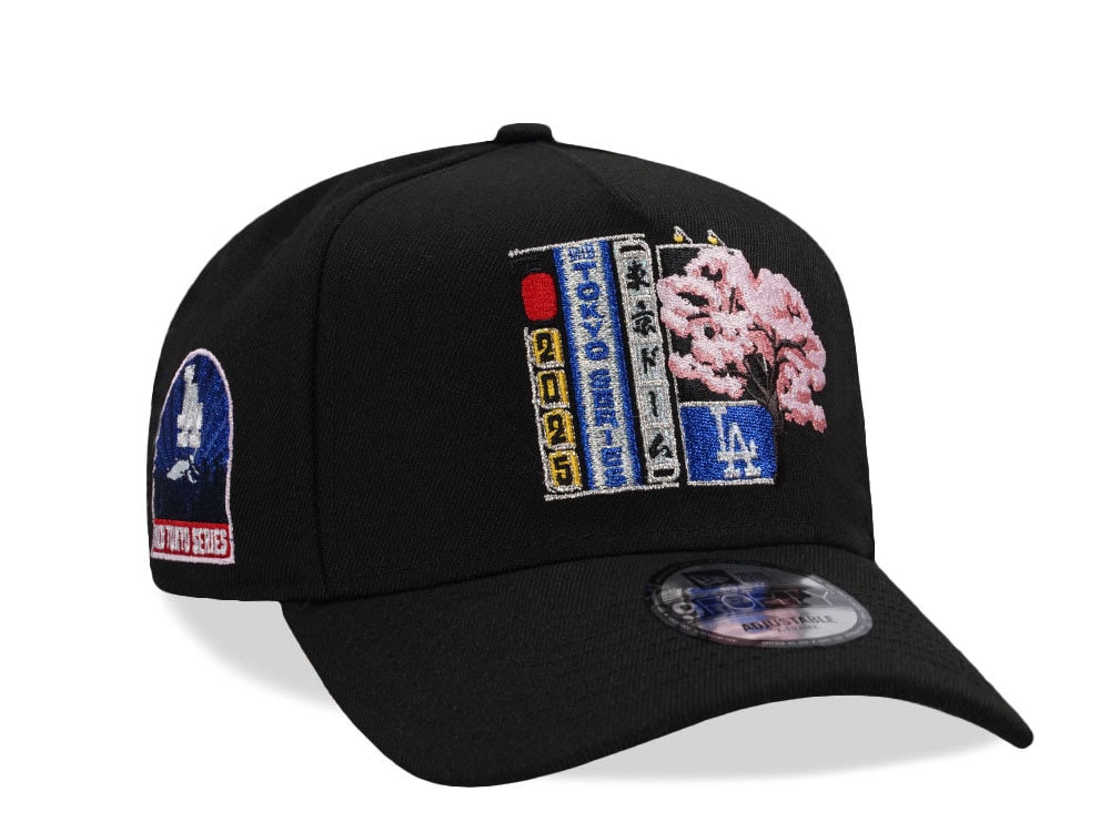 New Era Los Angeles Dodgers Sakura Bloom Black Edition 9Forty A Frame Snapback Casquette