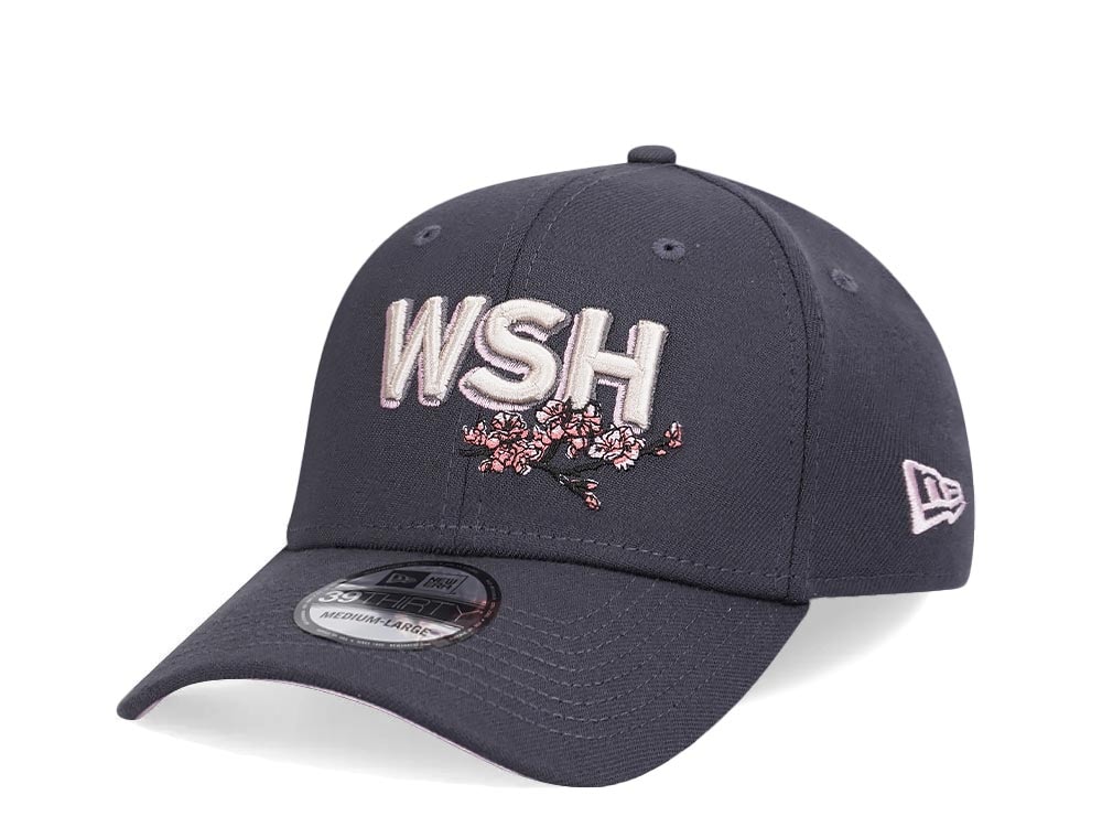 New Era Washington Nationals Gray and Pink Bloom Edition 39Thirty Stretch Casquette