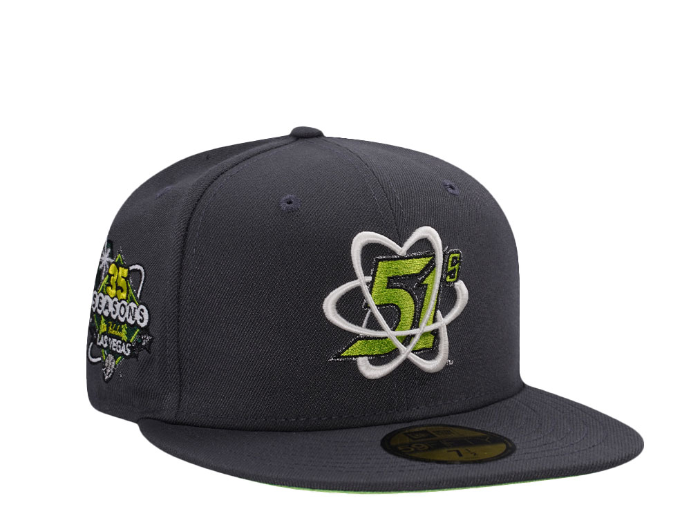 New Era Las Vegas 51s 35th Anniversary Nuked Glow Dark Graphite Prime Edition 59Fifty Fitted Casquette
