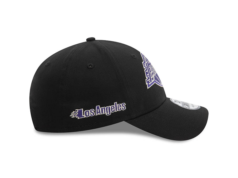 New Era Los Angeles Lakers Black Metallic 9Forty Strapback Casquette