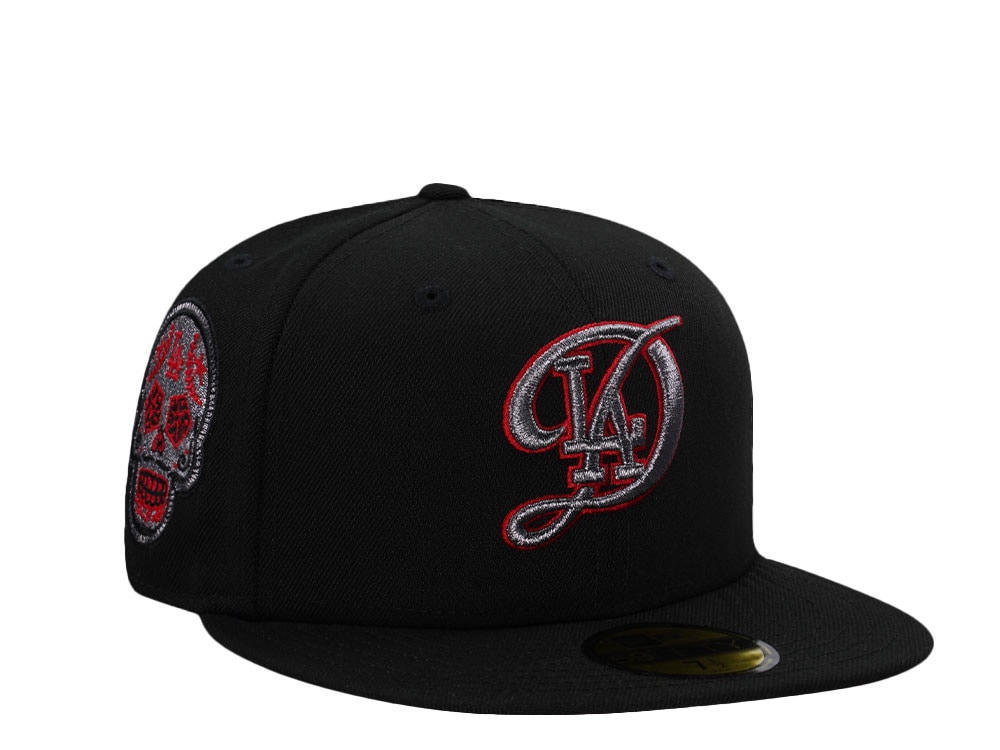 New Era Los Angeles Dodgers Silver Skull Black Prime Edition 59Fifty Fitted Casquette