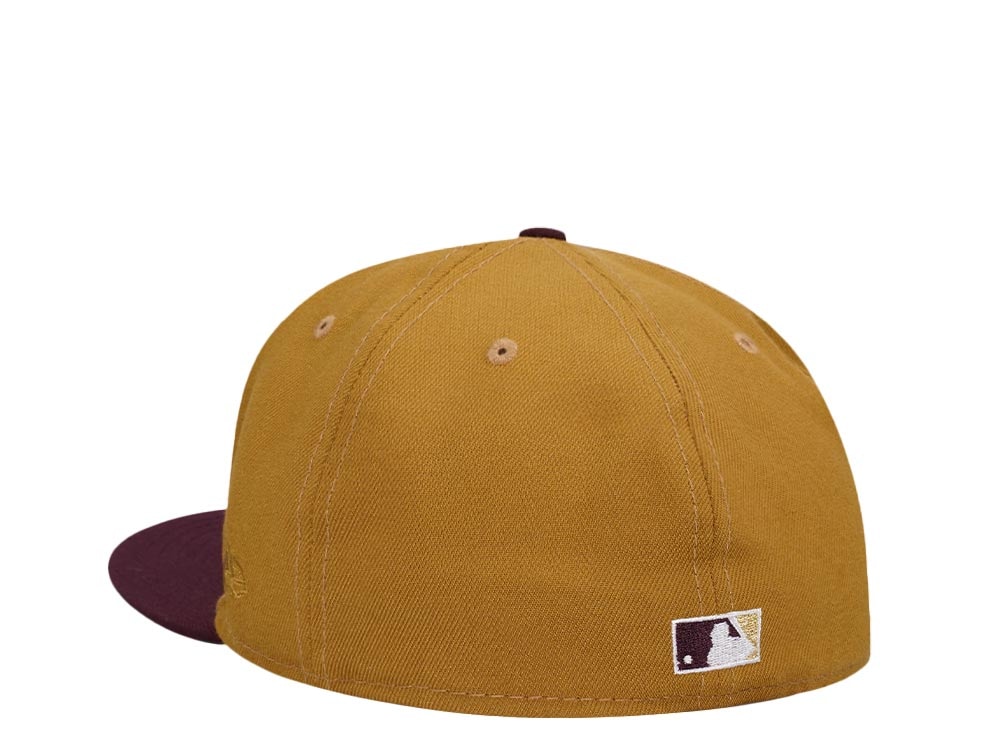 New Era Milwaukee Brewers All Star Game 2002 Old Gold Throwback Two Tone Edition 59Fifty Fitted Casquette